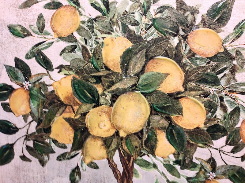 Kathryn White Lemon Tree 14 X 20 Hand Embellished Giclee Painting gallery