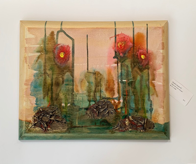 Theresa Trujillo Painting Floral Still Life Garden Mixed Multi Media Abstract