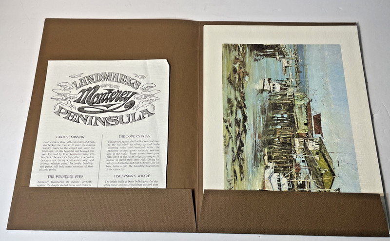 1969 Don Davey Set of 4-Pacific Coast Monterey Seascapes Portfolio Calif. Carmel gallery