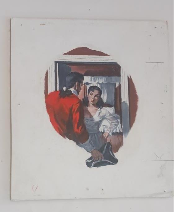ORIGINAL MAGAZINE ART UNITED STATES COLONIAL THEME 1930’S 1940’S COLOR GGA