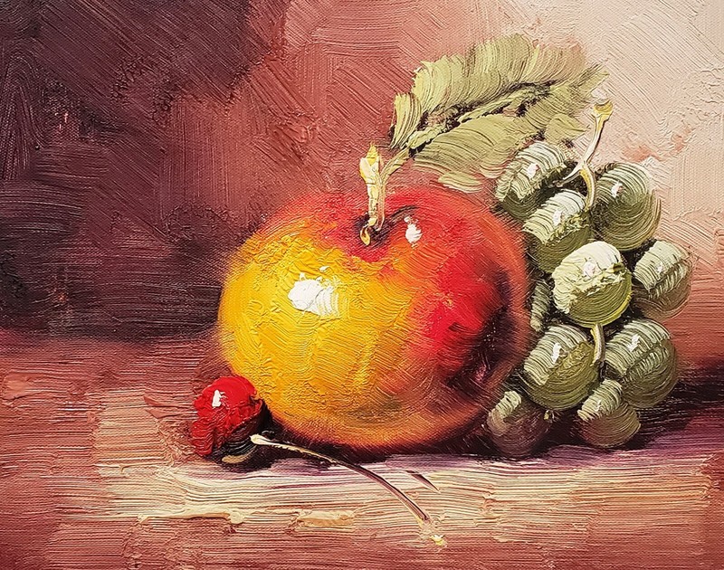 Fruit – #FT3B-3, 8×10 -100% Hand painted Oil Painting on Canvas, Canvas only