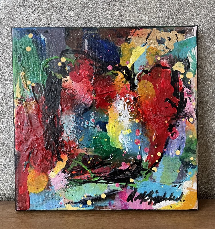Rolf Gjedsted 1947-2022 Abstract Art Composition Fantasy Danish Midcentury