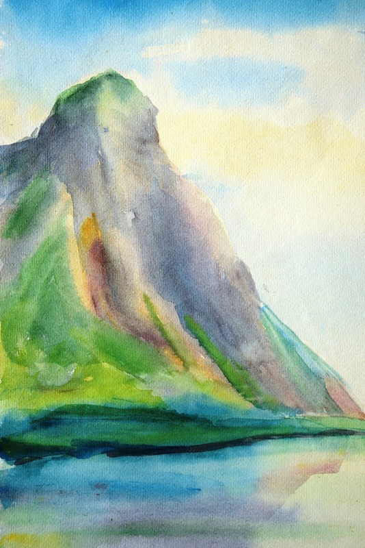 Ewald Becker-Carus 1902-1995 Hamburg/watercolor 1947 Rappensee Oberstdorf Allgäu gallery