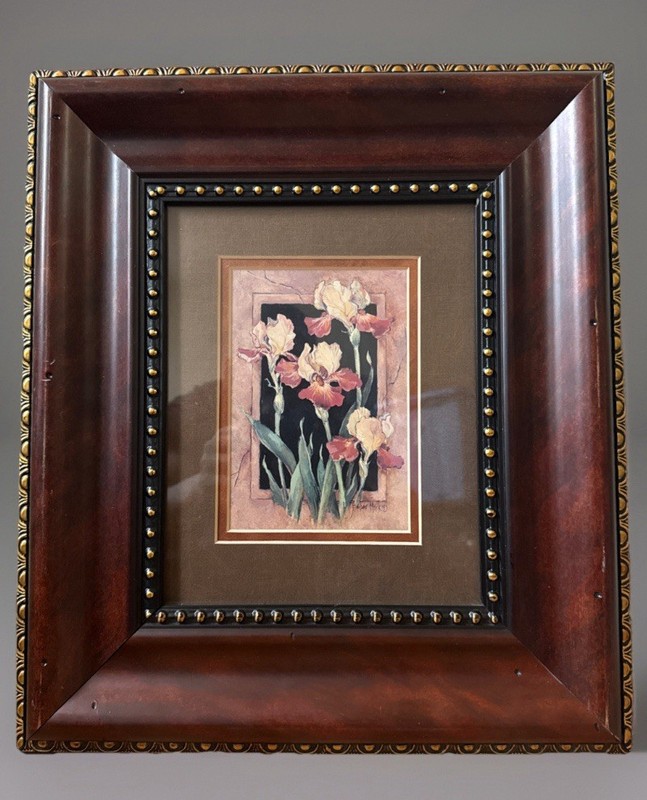Flower Hand Painted With Glass Frame gallery