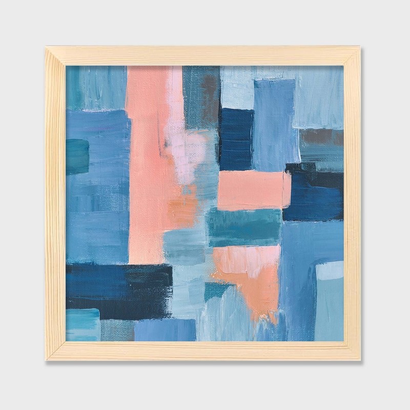 Original Abstract Geometric Painting 8x8 Inch Impressionist Art M1003 - AMBER K gallery