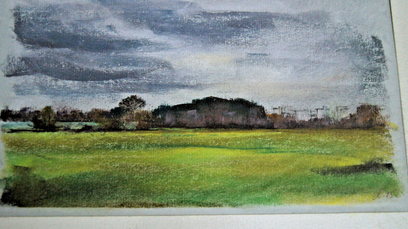 Franz Ehmke *1928 -2018 Berlin Pastel Approaching Thunderstorm In Blankenfelde gallery
