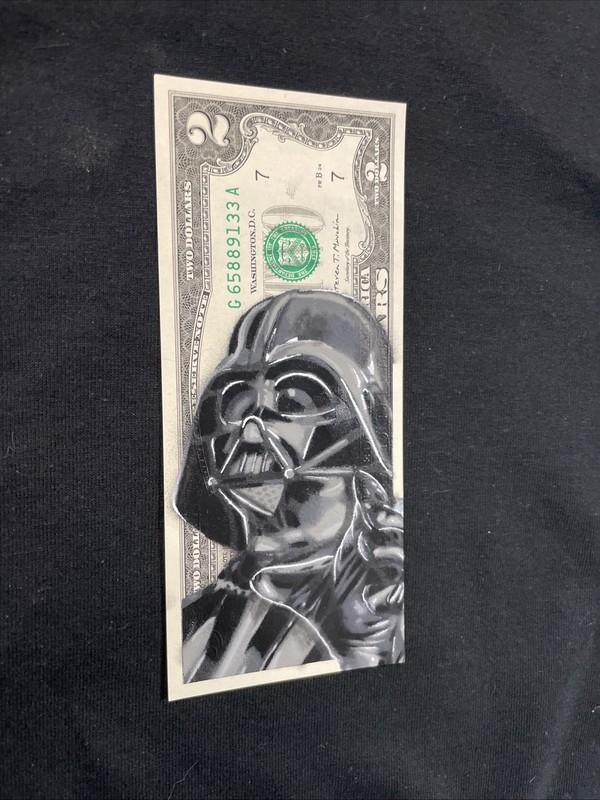 Darth Vader 2 Dollar Bill painting Graffiti Art Street Art Star Wars Dark side gallery
