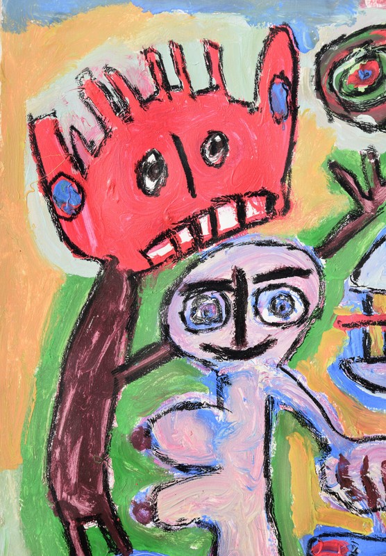 Frank-Kirk Ehm-Marks 1961-2022 Berlin / Painting Acrylic Demons Bizarre / Art Brut gallery