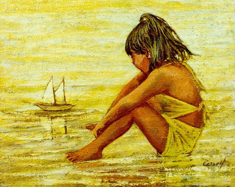 Helen Caswell (CA,1923-?) oil painting 136515