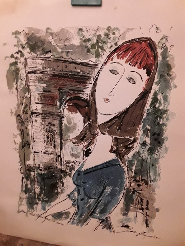 John Haymson Vintage Lithograph ▪︎Brenda ▪︎Paris Watercolor Original 🎨 gallery