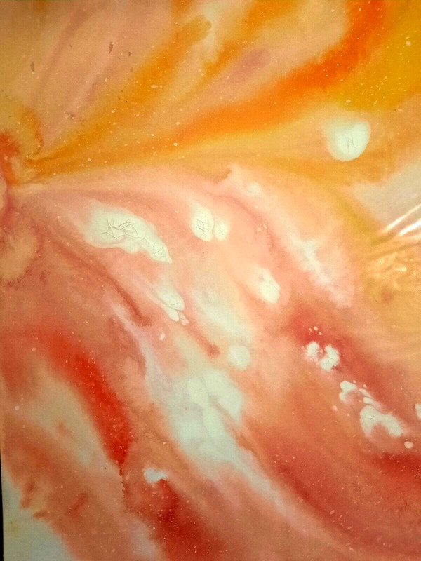 Watercolor Abstract Space Painting «Spacefall». Paul Eres. Stars Galaxy Nebula