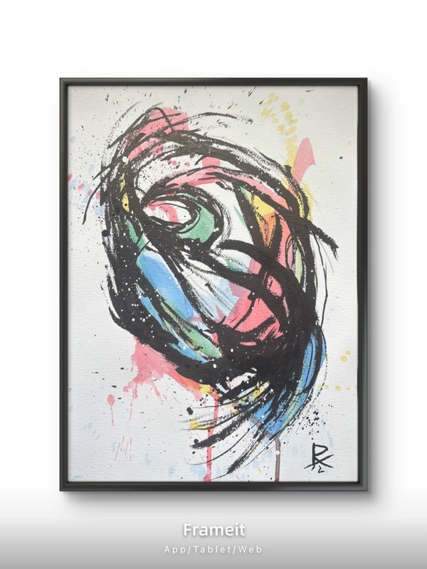 FIFA World Cup Abstract Football Watercolor Painting Original Modern Art