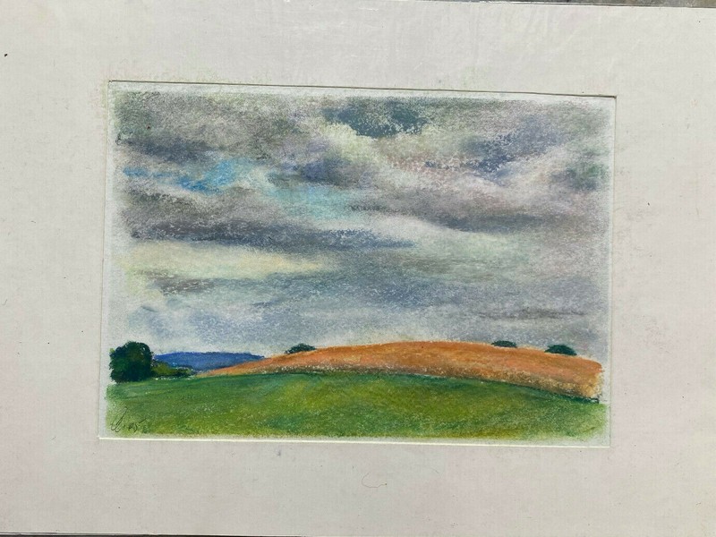 :: FRANZ EHMKE * 1928 -2018 GDR PAINTER ° FIELD LANDSCAPE IN THE BEGINNING OF SUMMER