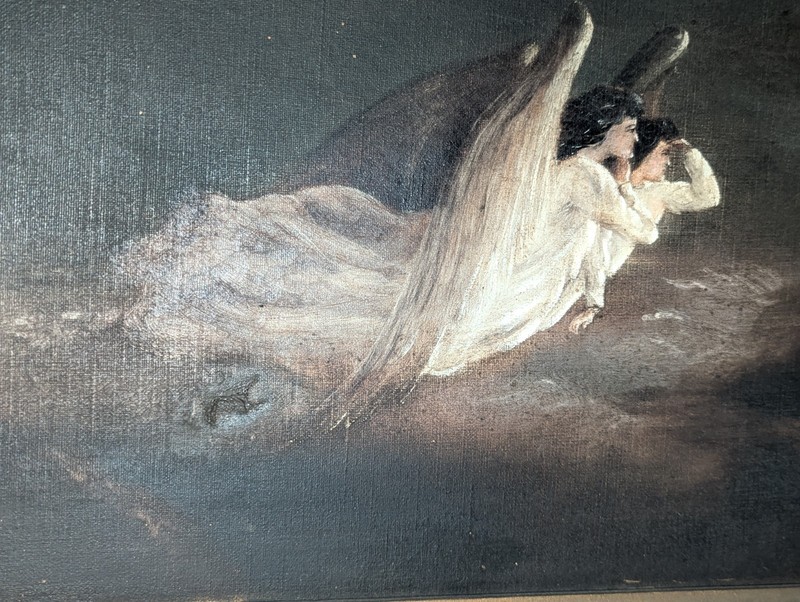 Antique Painting After John Knighton Thompson's First Easter Dawn Angels gallery