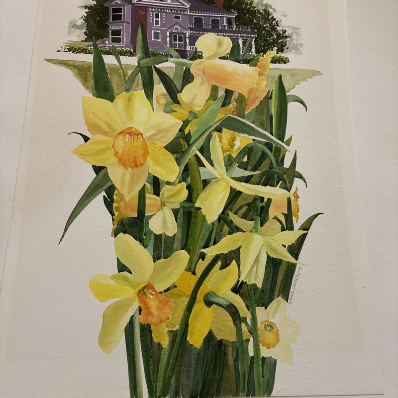 Original Norman Weiner Watercolor Painting 1992 20″ X 14″ Unframed