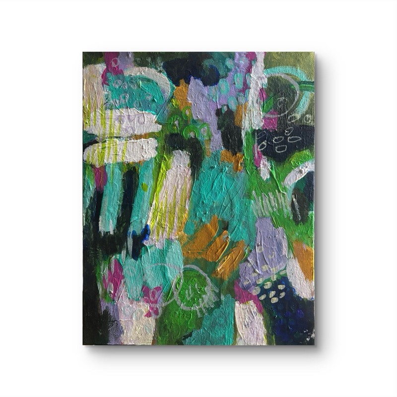 Labyrinth Landscape Impression 11×14 ABSTRACT IMPRESSIONISM ORIGINAL Canvas