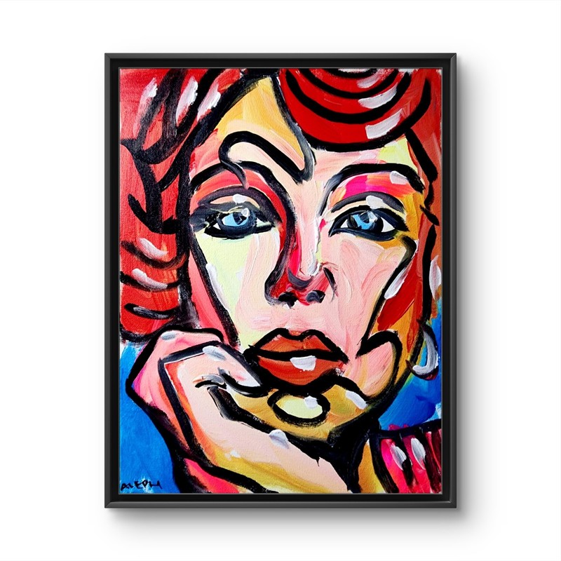 Original Abstract Painting Canvas Neo Expressionist Fine Art Decor 11×14