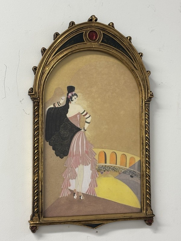 Helen Dryden Attributed Original Watercolor/gouache Early 20th Century