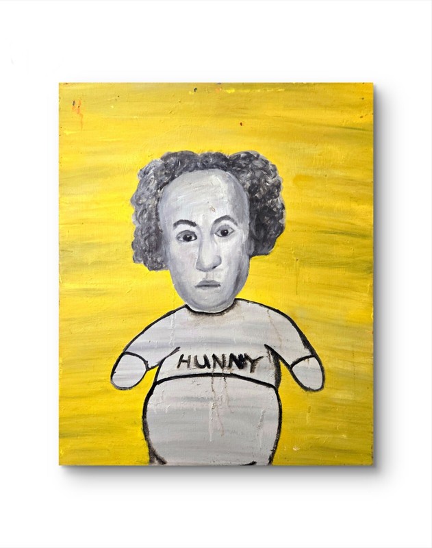 ORIGINAL Acrylic Painting - Larry Stooge Meets Winnie- 24" X 30" Modern Art