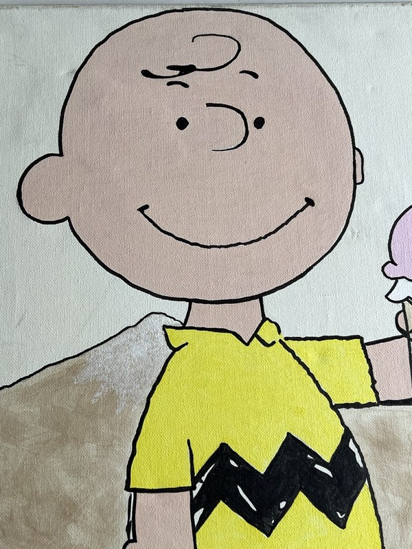 Charlie Brown Original Painting Peanuts Cartoon Snoopy Wall Art gallery