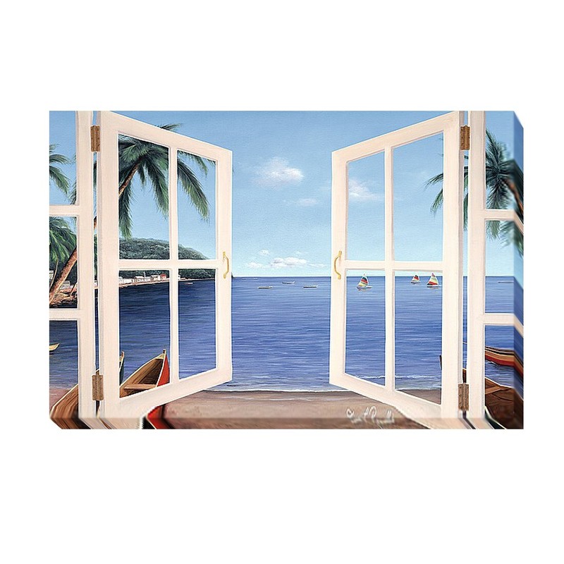 Day Dreams Window by Romanello Gallery-Wrapped Canvas Giclee Art (30 in x 45 in)