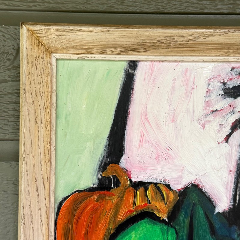 Vintage Still Life Painting Barbara "Bobbie" Rieger 1965 Framed Topeka Kansas KS gallery