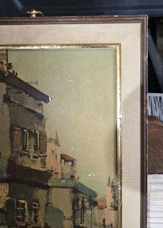 "Paris in the Spring" PAUL ROMIER VTG ART PRINT Paris 1960s Mid-Century gallery