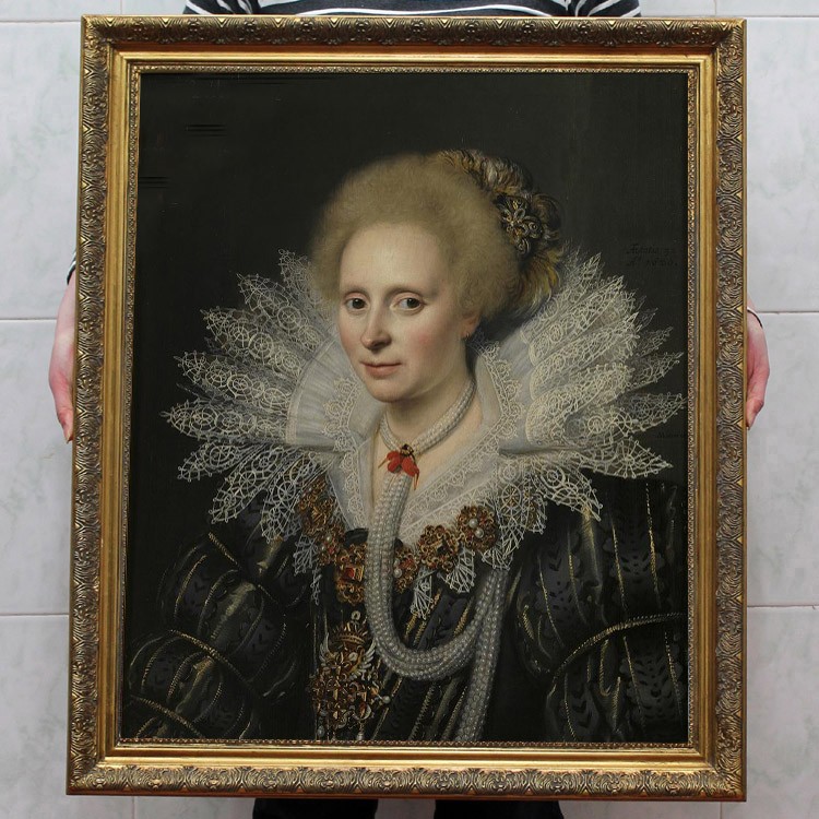 Hand-painted classical portrait oil painting art noblewoman on canvas 30″X40″