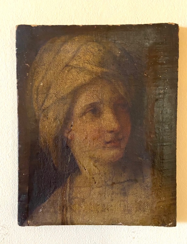 antique oil on canvas painting old masters most probably 16th or 17th century