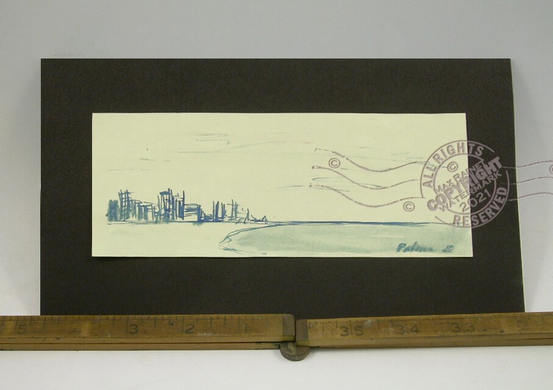 City Sea 2010 C Peterson * India Ink Seascape * From Ventura to Santa Monica gallery