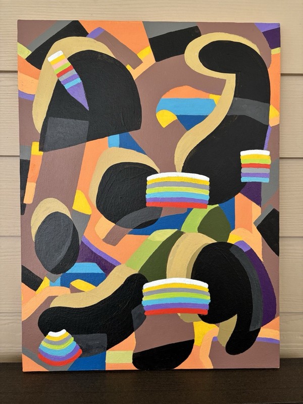 David Mac Innes Light•Color• Pattern 2003 #68 Painting on Canvas Original