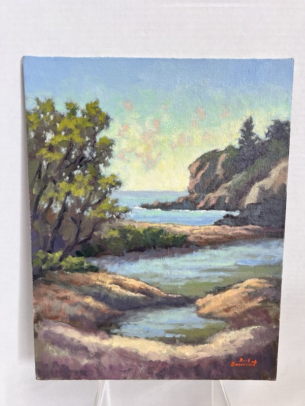 Mark Monsarrat – “Muir Beach” (2016) Original Plein Air Oil Painting 14”x11”
