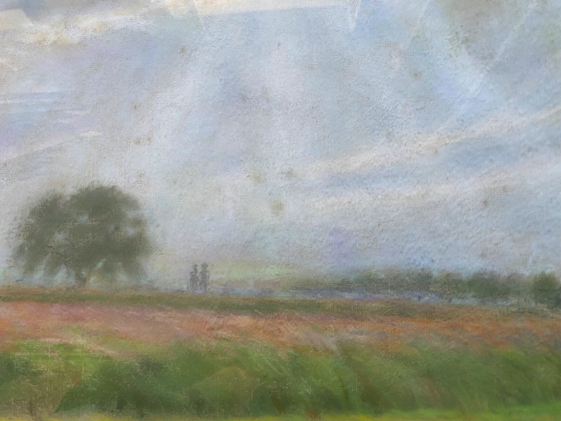 Pastel Sign. Heinz Hohmann (1879-1949) Dated 1935 Landscape with Thunderstorm gallery