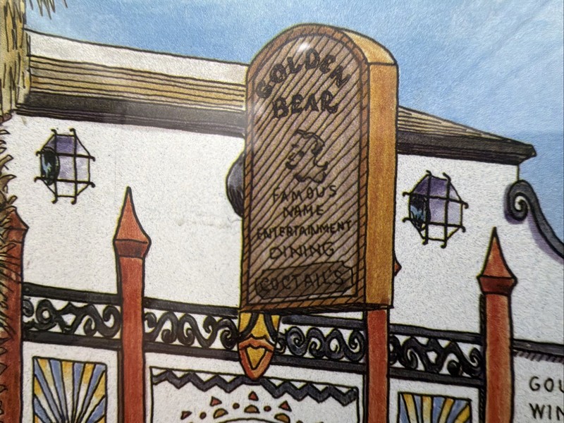 Hand-colored lithograph 'Golden Bear’ Huntington Beach by George Rosu 172/750 LE gallery