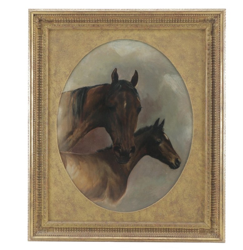 Colin Graeme Roe (British, 1858-1910) Original Painting c.1894, Mare & Colt