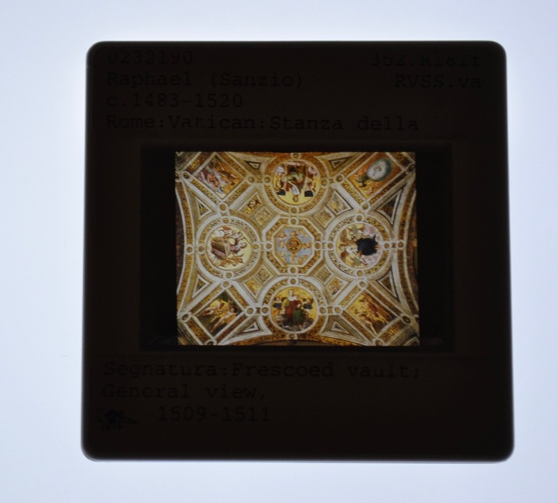 Raphael " Signature Frescoed Vault General View " art 35mm glass slides gallery
