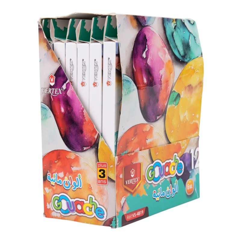 Tube Gouache Paint Bulk Box 12 Sets Wholesale Art Supplies 12 Colors 6ml gallery