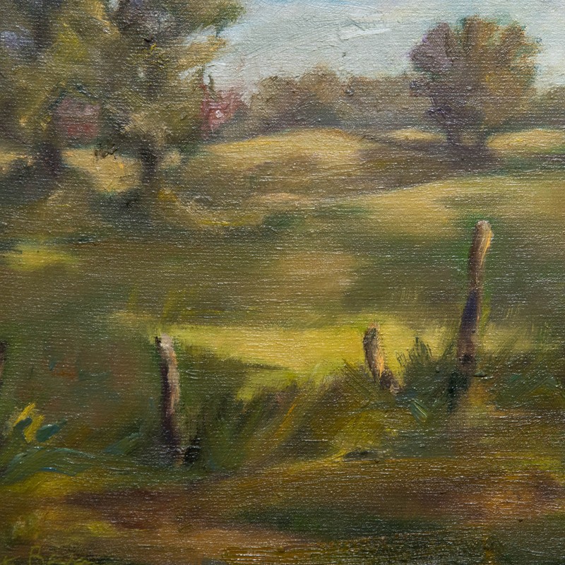 June Bevan (b.1927) - 20th Century Oil, View From Grove Lane, Bramhall gallery