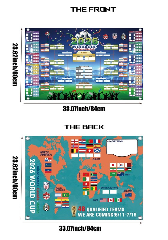Wikadada 2026 World Cup Wall Chart Poster 2026 Schedule Calendar-A gallery