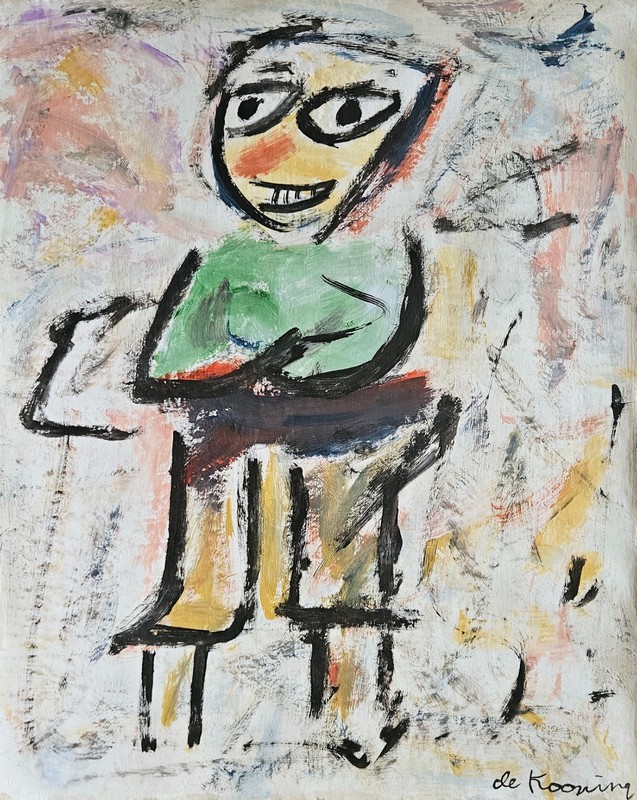 Willem de Kooning Signed Abstract Expressionist Canvas – American Art