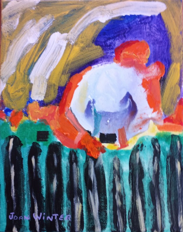 MoonLight Mystery-Original Painting StretchedCanvas-10×8″-JW Free Shipping art