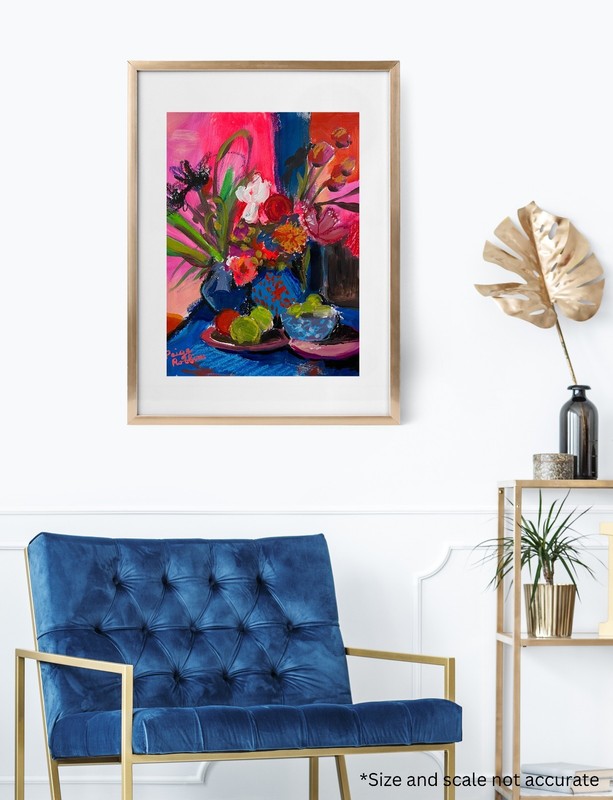 Paige Robbins Original 11x14 Acrylic Painting Modern Art Flowers gallery