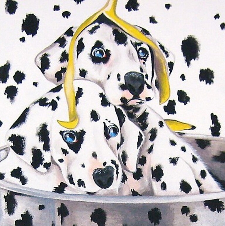 pop art painting modern contemporary decorative big decor dog portrait dalmatian gallery