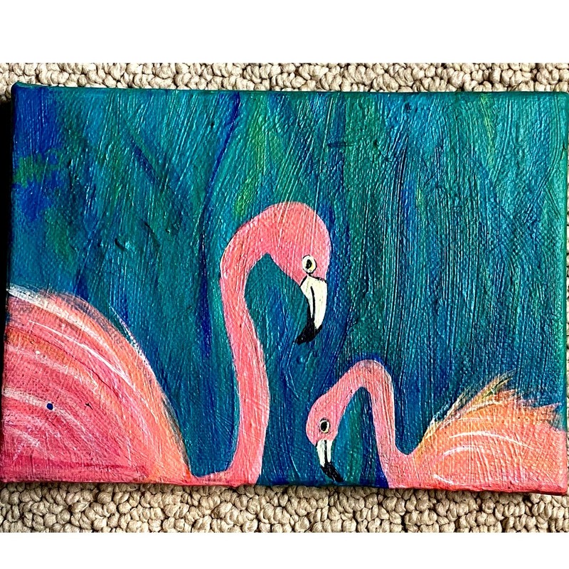 Original painting «For Life» 7 x 5 x 1/2 inch on gallery wrapped canvas signed