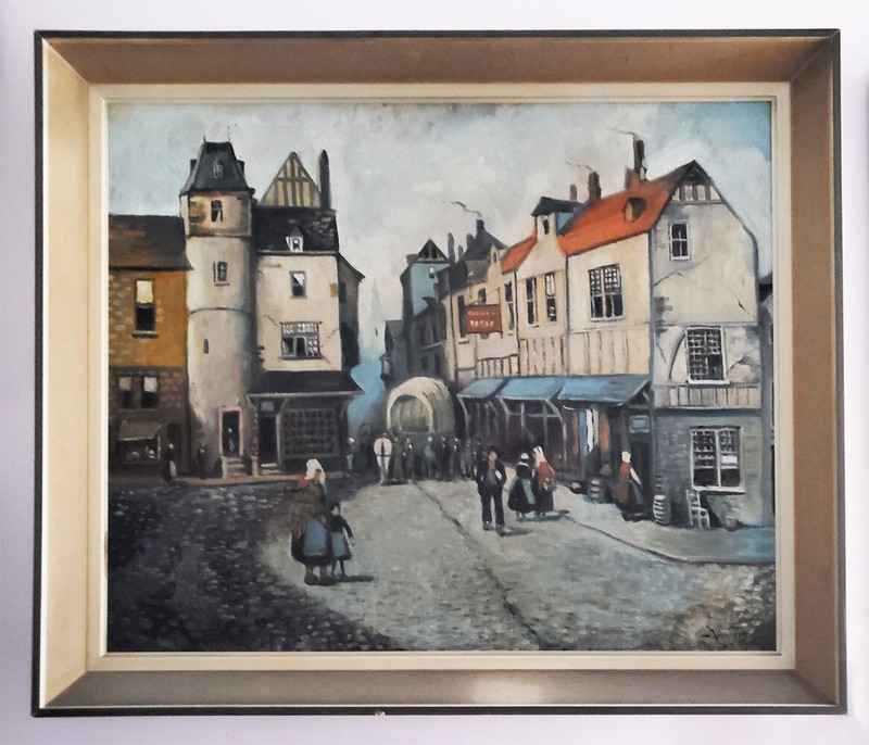 Josef Pierre Nuyttens (Belgian/American 1885-1960) Large Oil Painting on Canvas