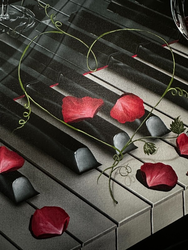 Michael Godard "Piano Keys" Signed Hand Embellished Giclée 111/200 w/COA gallery