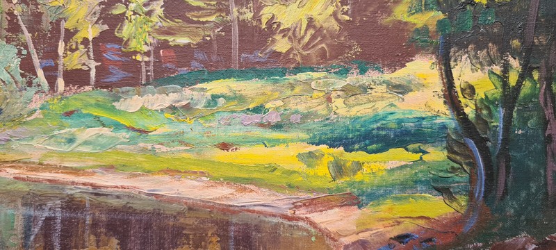 No.: 1361 oil painting artwork by Otto Jansson oil painting forest lake nature gallery