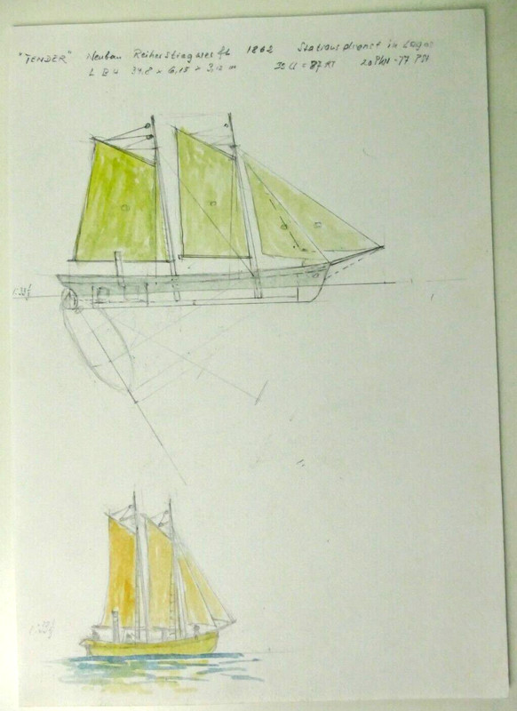 H.Engler Christiansen Watercolour Tender 28×20 cm To-6189
