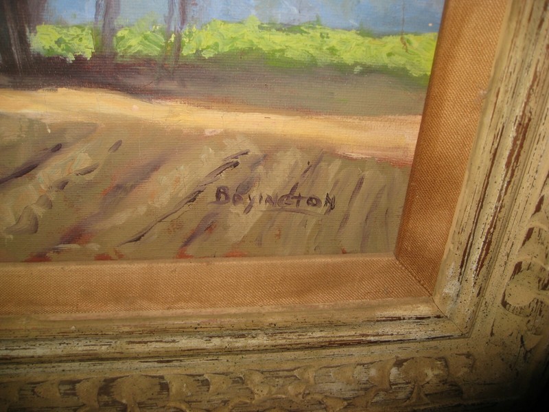 Signed Original Boyington Farm Ranch Landscape 17" x 24" gallery