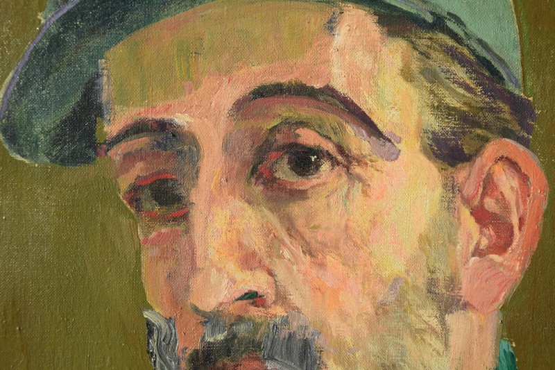 Herbert Grass 1886-1978 Heidelberg / Painting Self Portrait 1945 Soldier World War gallery